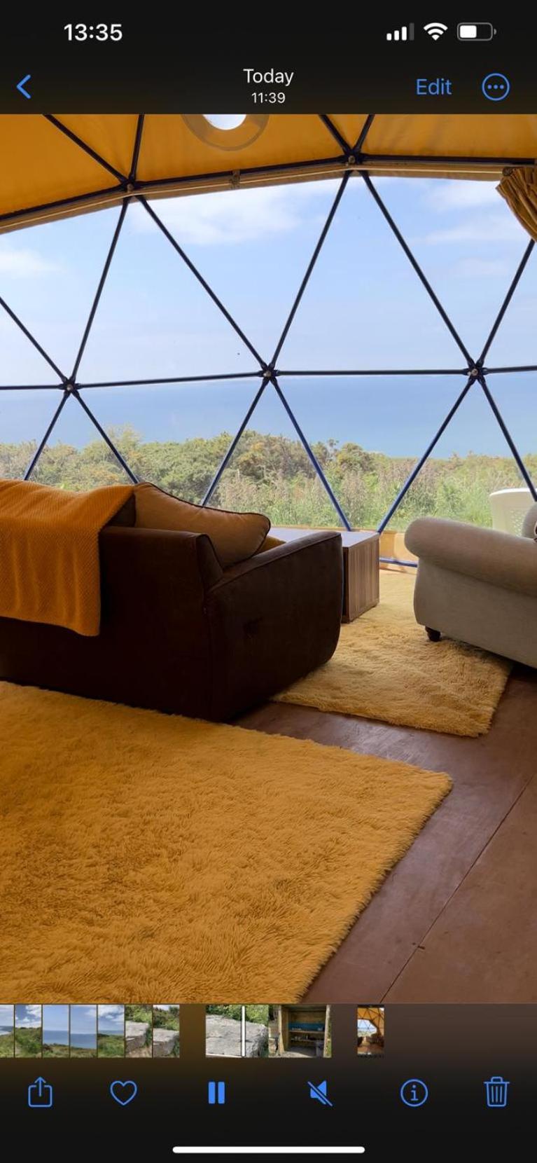 Geodome With Sea Views Near Pendine Villa Buitenkant foto