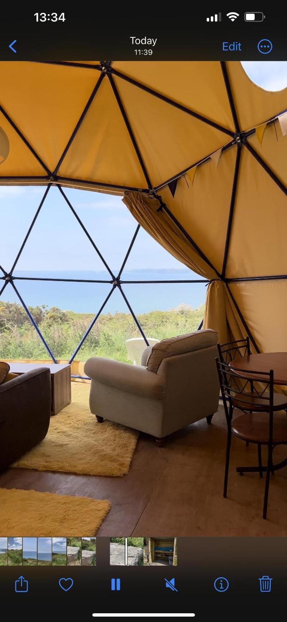 Geodome With Sea Views Near Pendine Villa Buitenkant foto